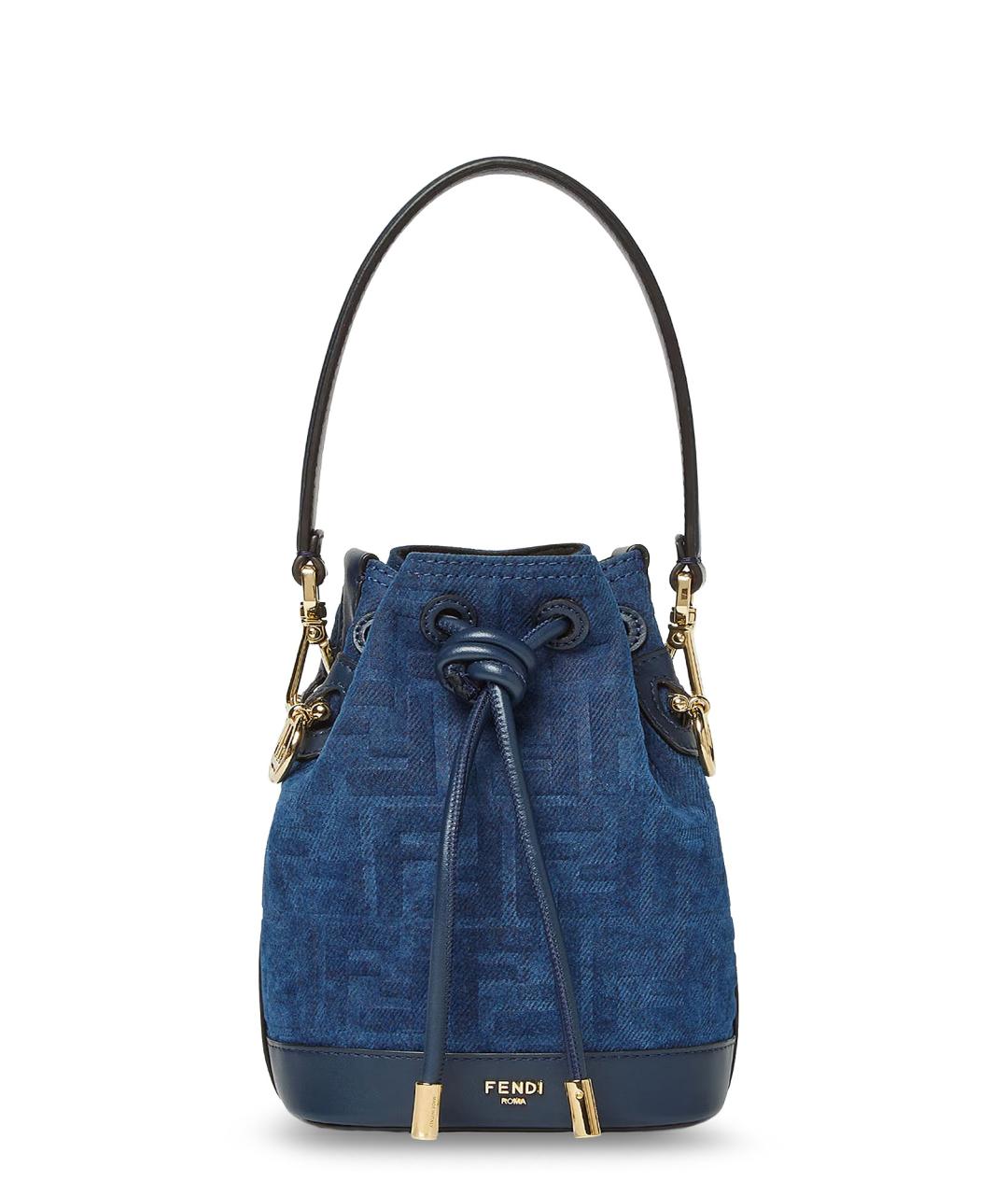 FENDI Синяя деним сумка тоут, фото 1