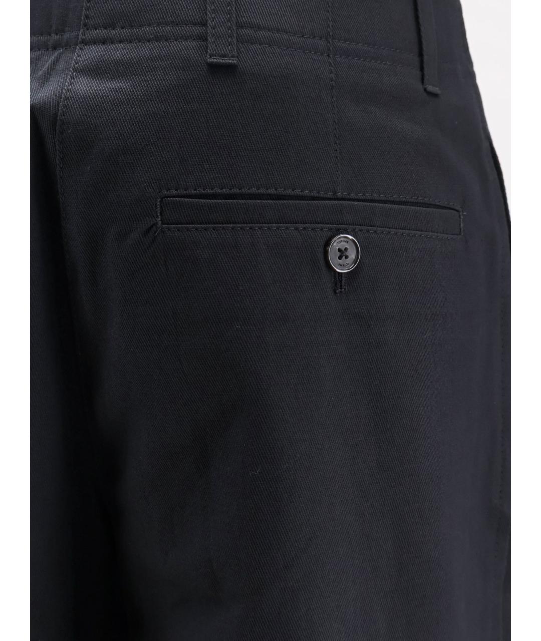 TOTEME Черные хлопковые брюки широкие, фото 3