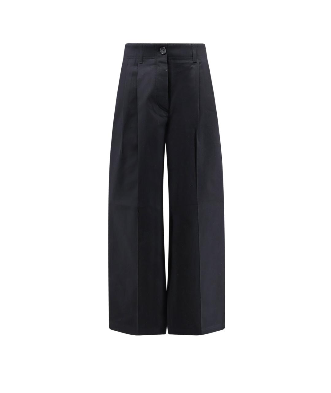 TOTEME Черные хлопковые брюки широкие, фото 1