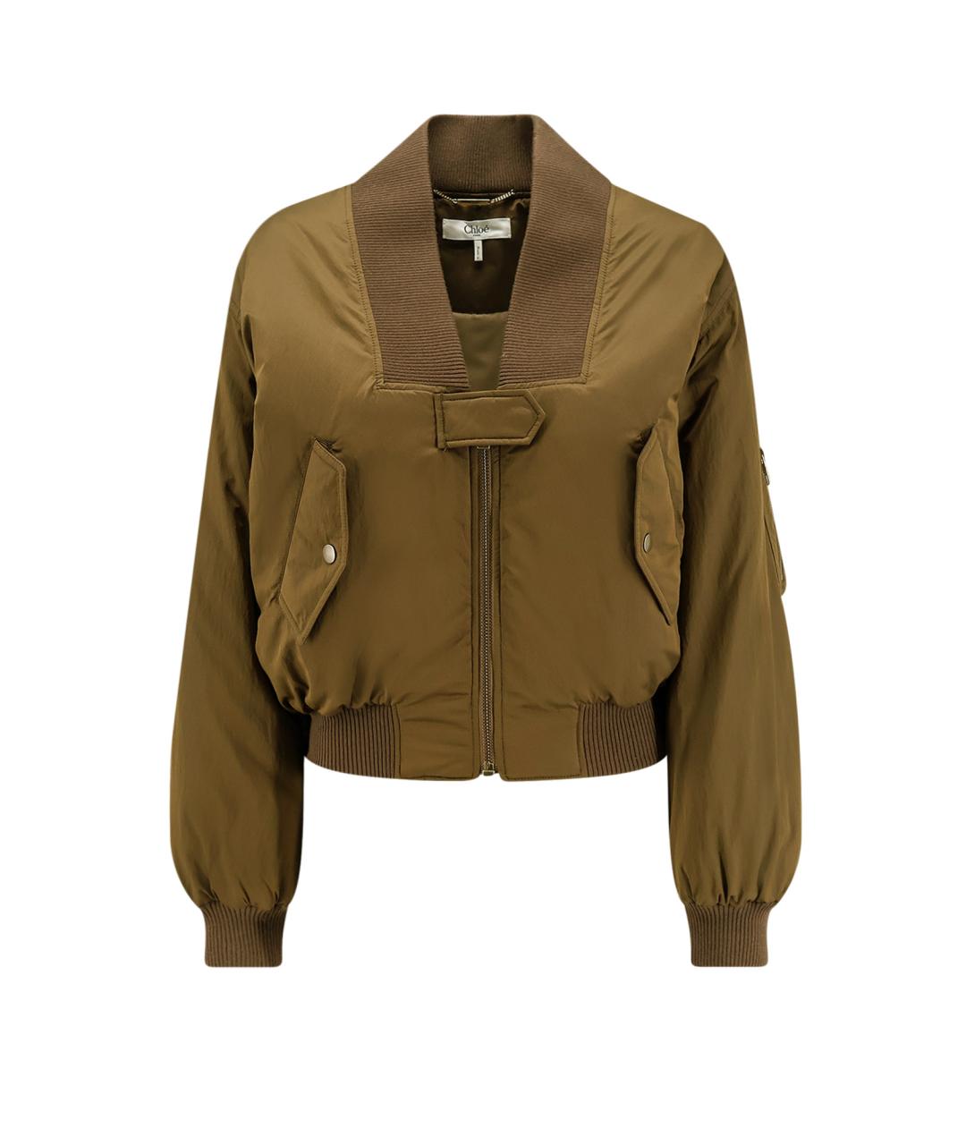 CHLOE Коричневая полиэстеровая куртка, фото 1
