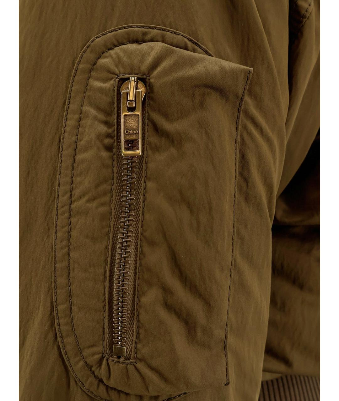 CHLOE Коричневая полиэстеровая куртка, фото 3
