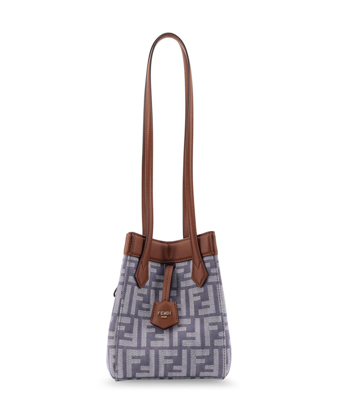 FENDI Голубая деним сумка тоут, фото 1