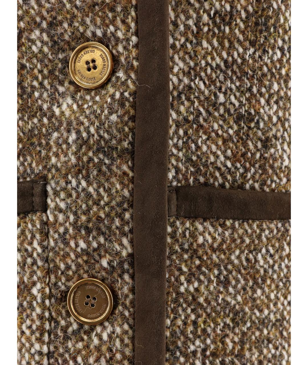 GOLDEN GOOSE DELUXE BRAND Коричневый шерстяной жакет/пиджак, фото 3