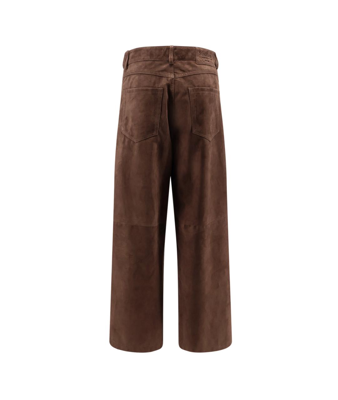 'S MAX MARA Коричневые прямые брюки, фото 2