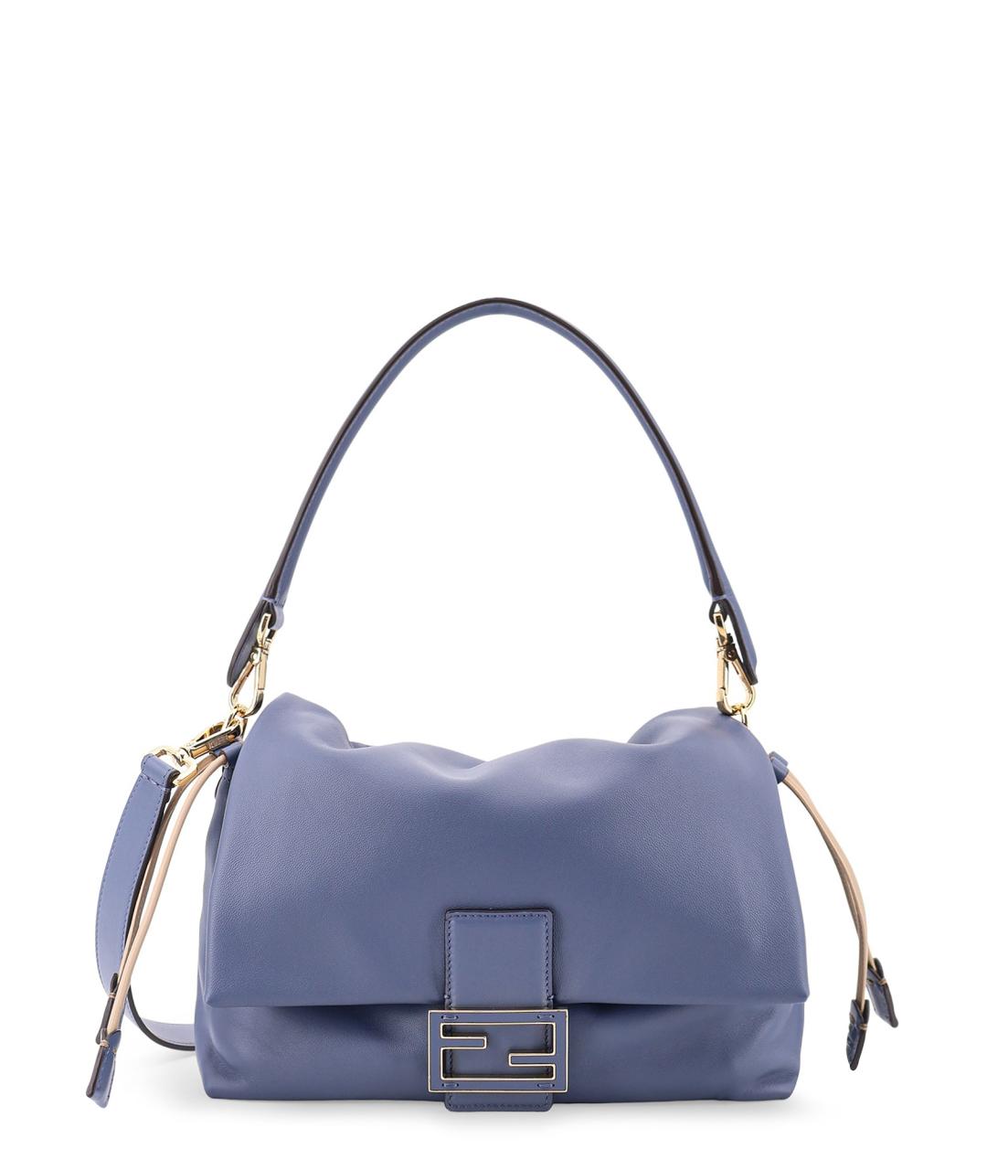 FENDI Голубая кожаная сумка через плечо, фото 1