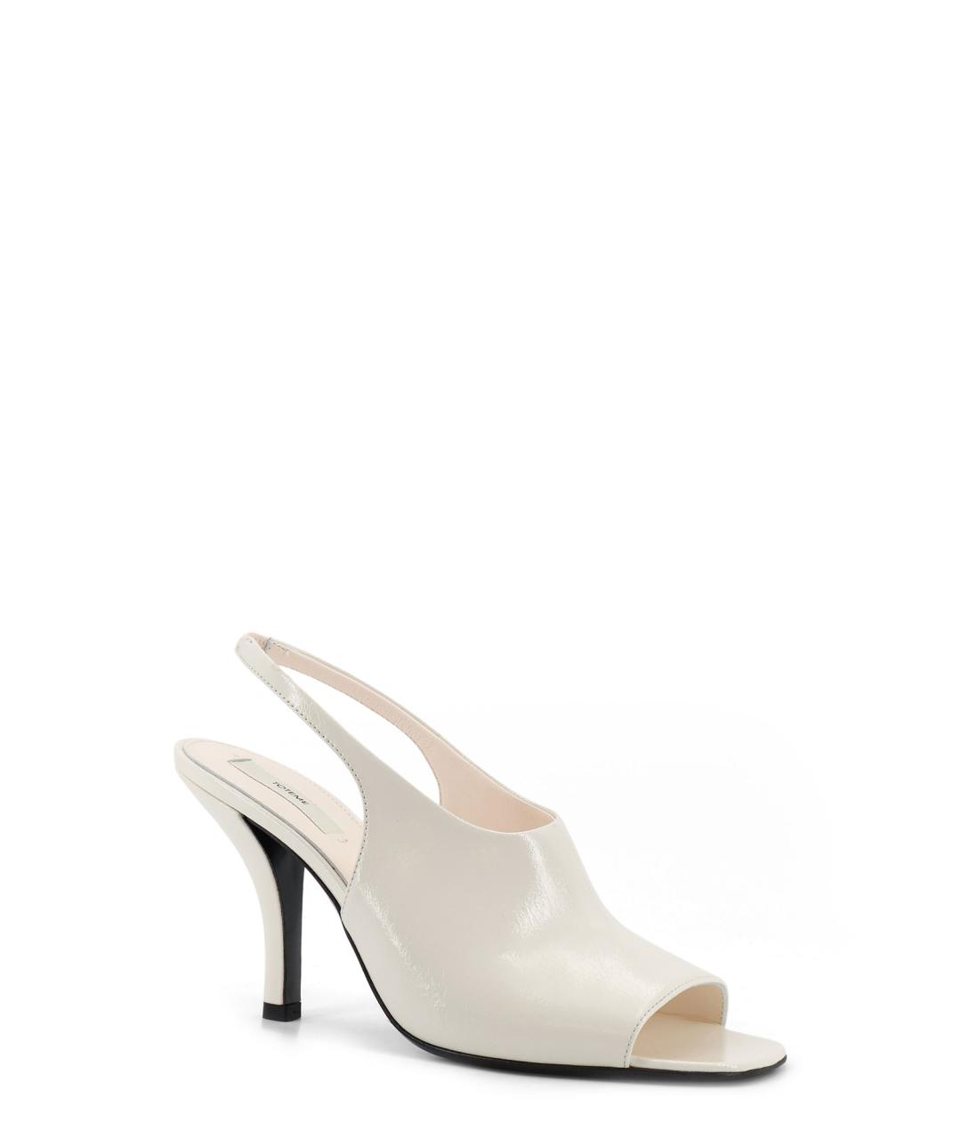 TOTEME Белые кожаные босоножки, фото 2