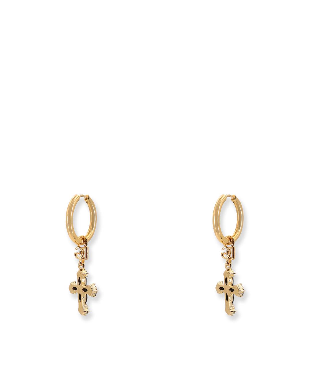 DOLCE&GABBANA Золотые металлические серьги, фото 2