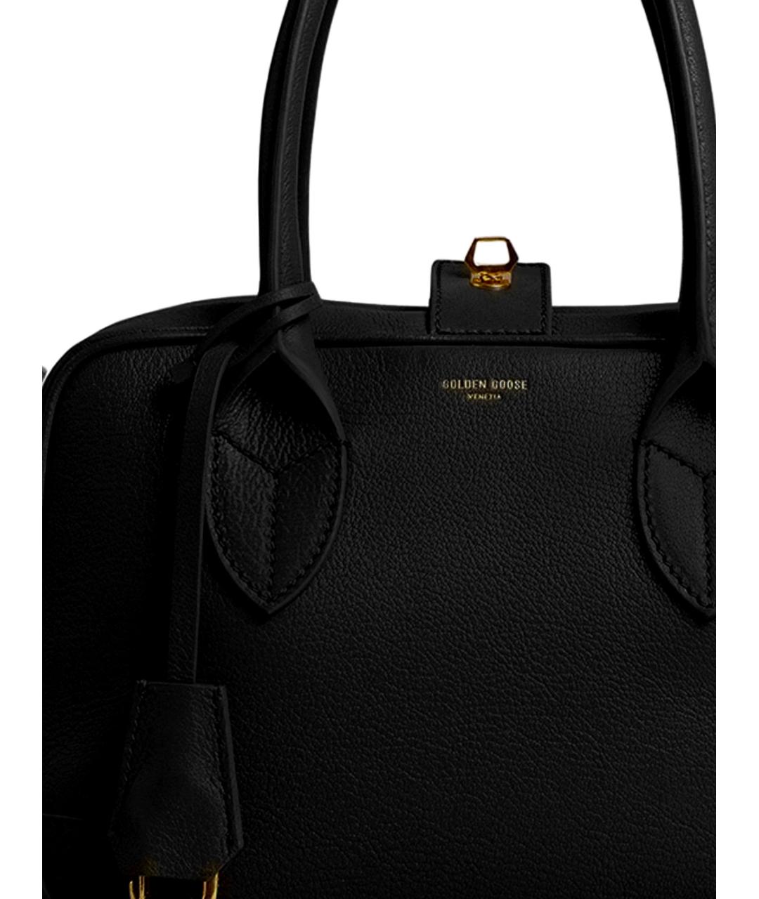 GOLDEN GOOSE DELUXE BRAND Черная кожаная сумка тоут, фото 4