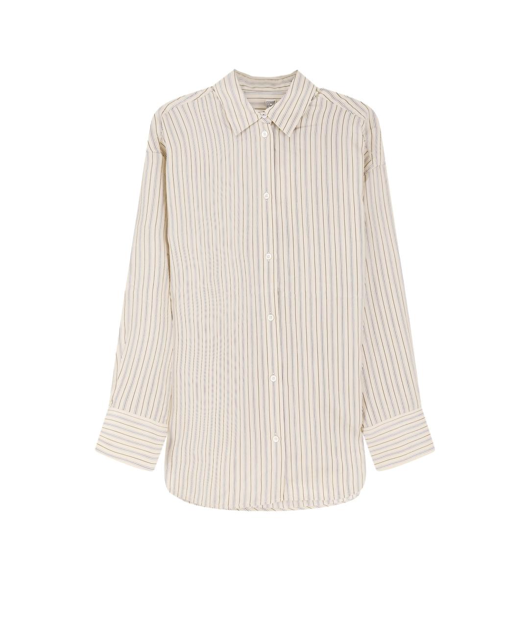 TOTEME Бежевая шелковая рубашка, фото 1