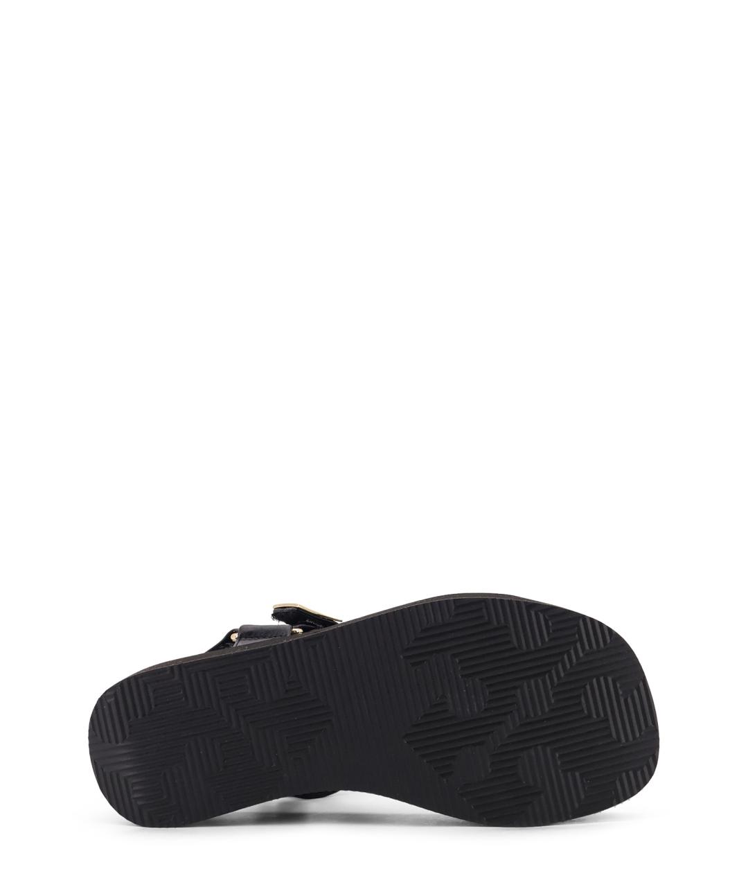 TORY BURCH Черные кожаные босоножки, фото 4