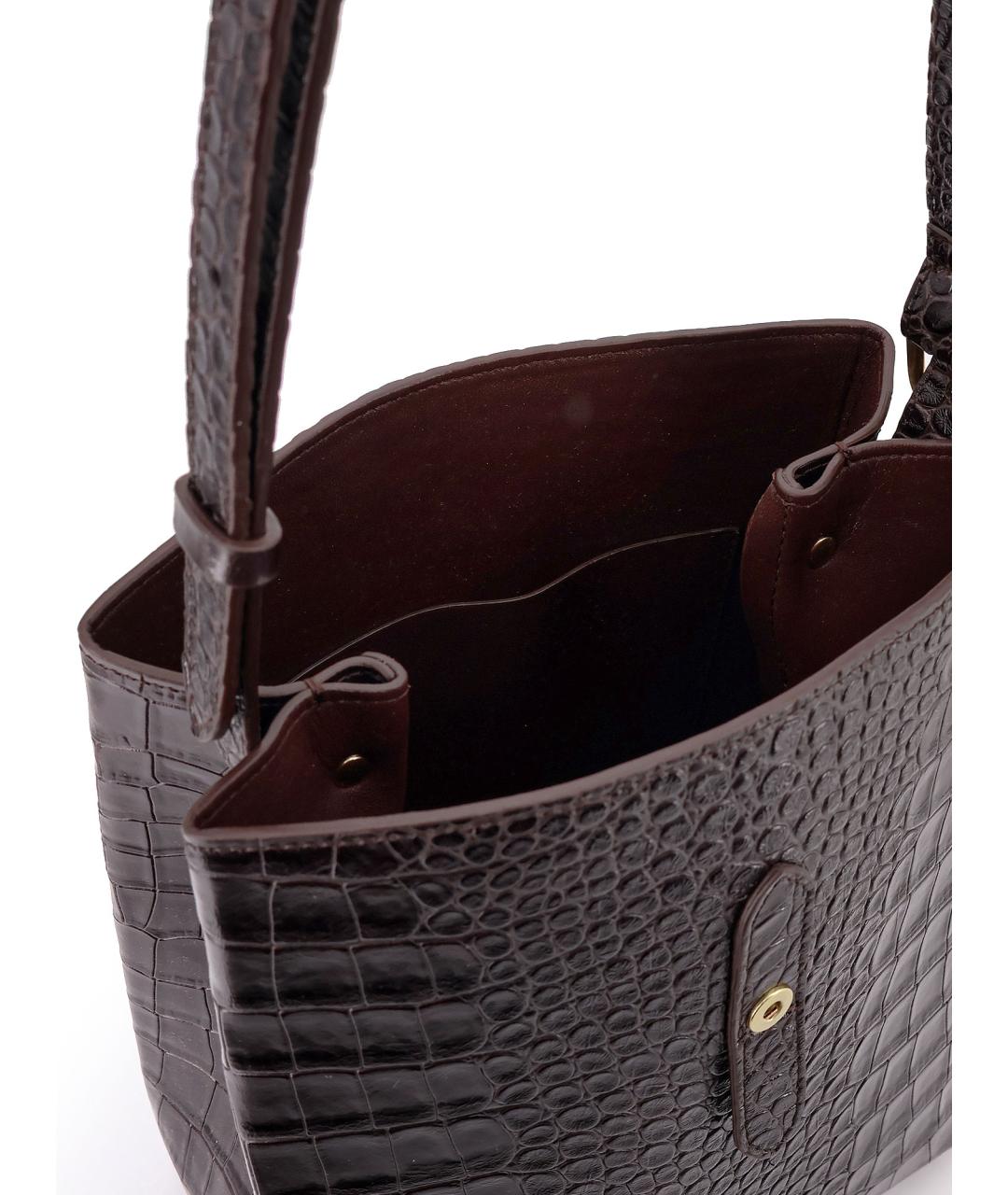 SOEUR Коричневая кожаная сумка тоут, фото 4