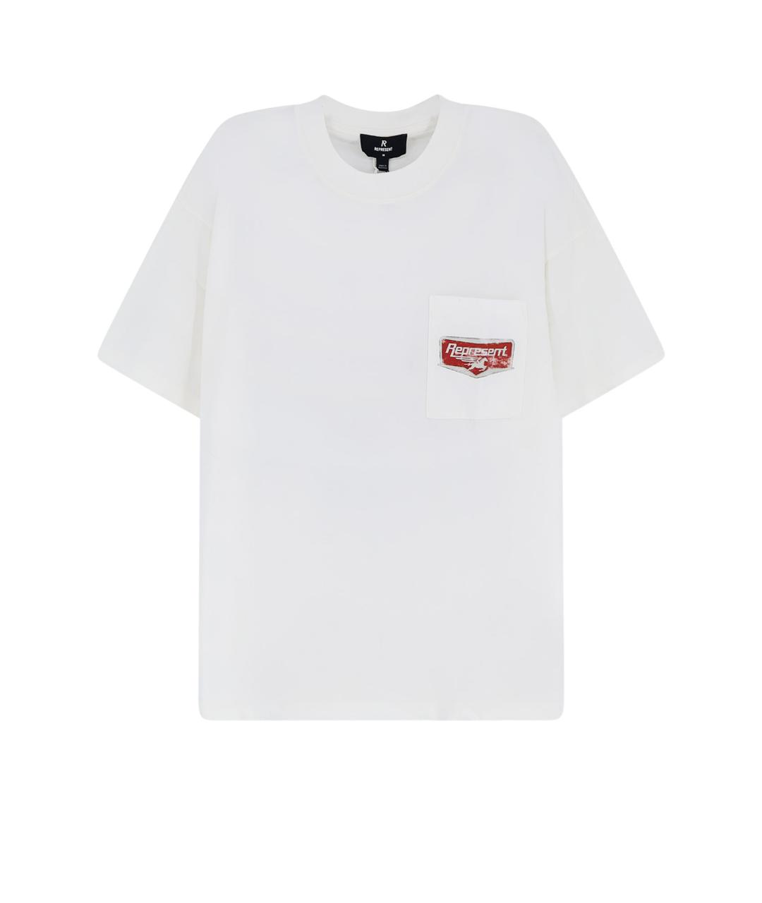 REPRESENT Белая хлопковая футболка, фото 1