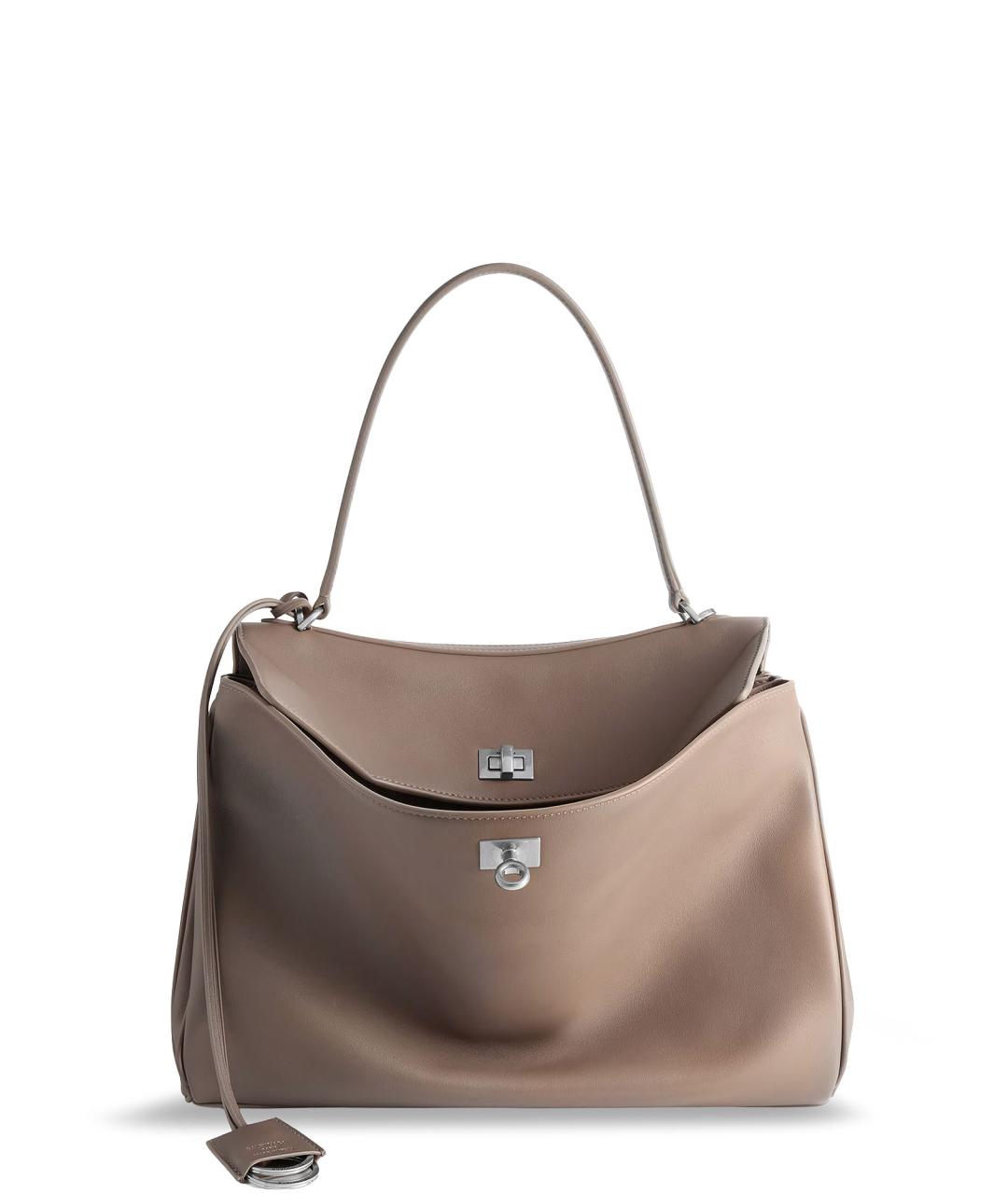 BALENCIAGA Бежевая кожаная сумка тоут, фото 1