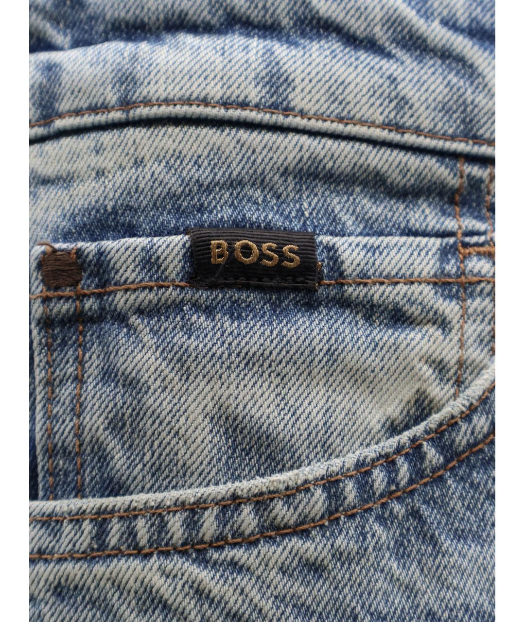 HUGO BOSS Синие хлопковые прямые джинсы, фото 3