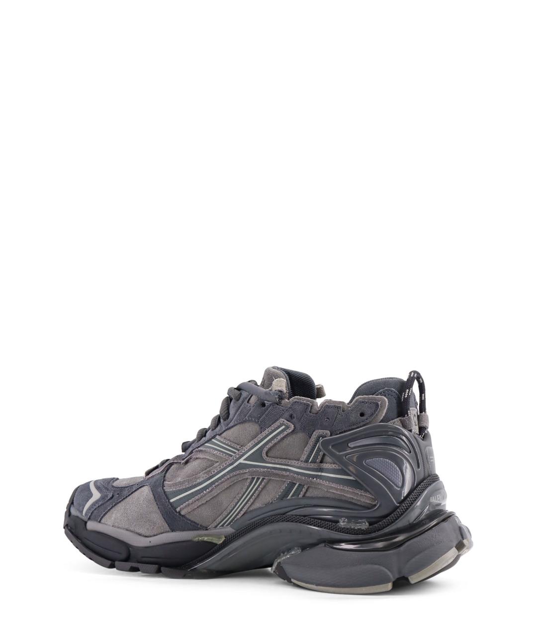 BALENCIAGA Серые замшевые низкие кроссовки / кеды, фото 3