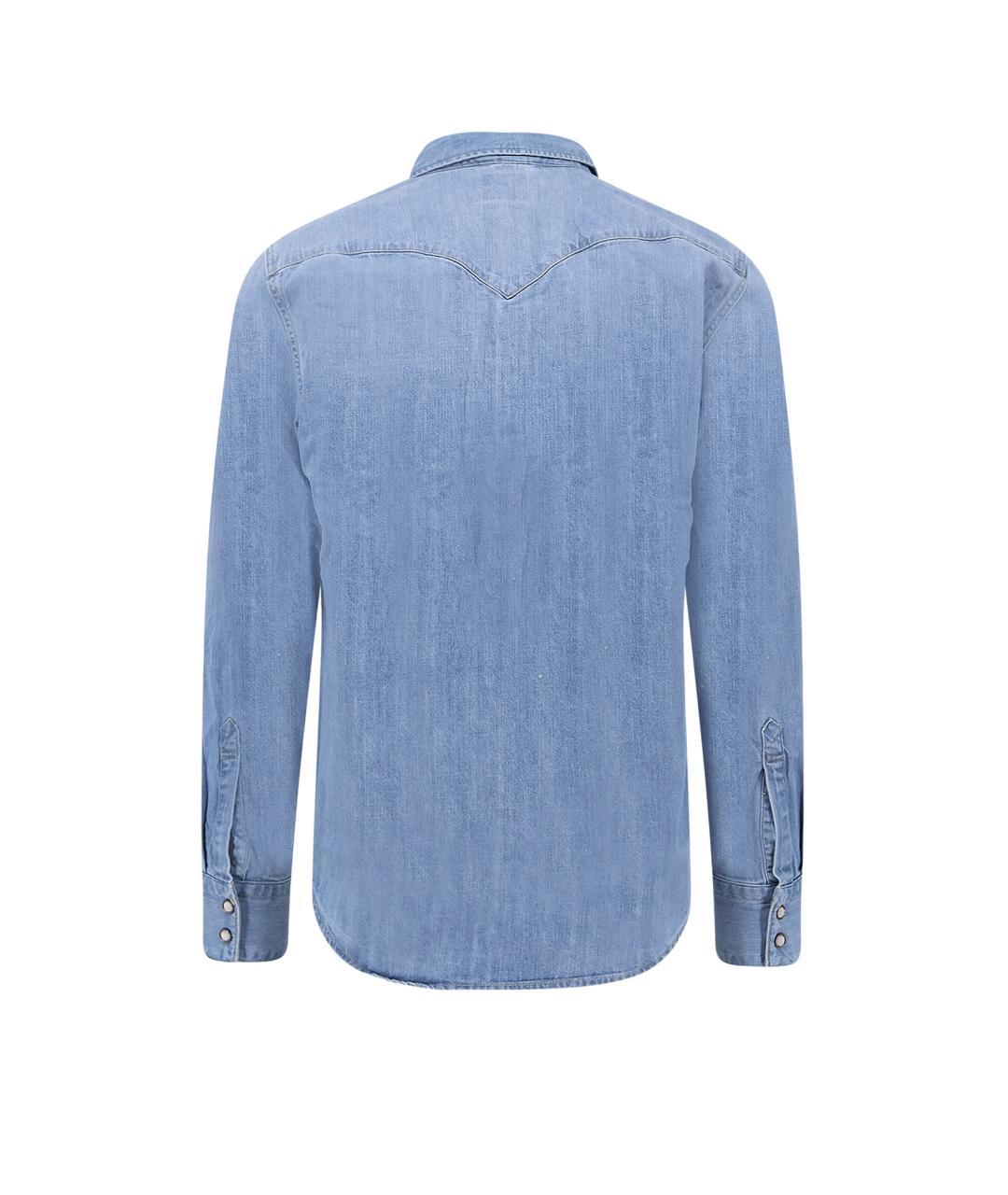 LEVI'S Голубая хлопковая кэжуал рубашка, фото 2