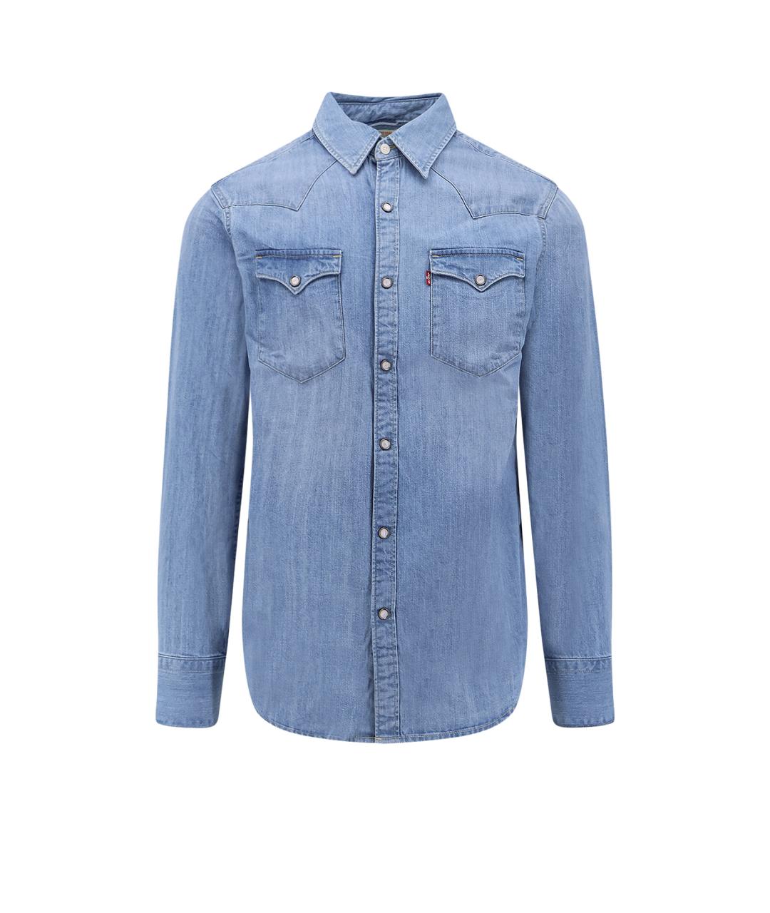 LEVI'S Голубая хлопковая кэжуал рубашка, фото 1