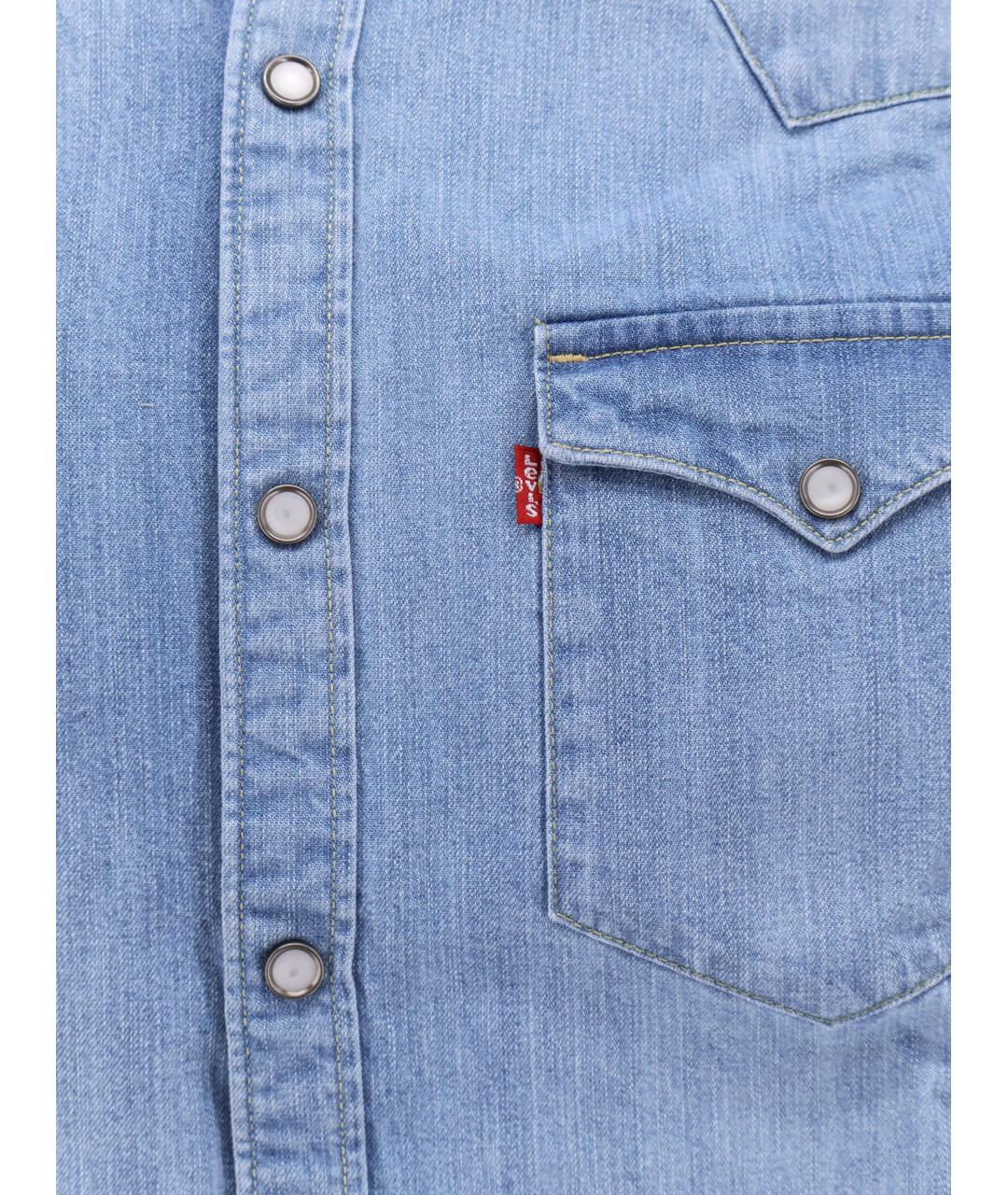 LEVI'S Голубая хлопковая кэжуал рубашка, фото 3