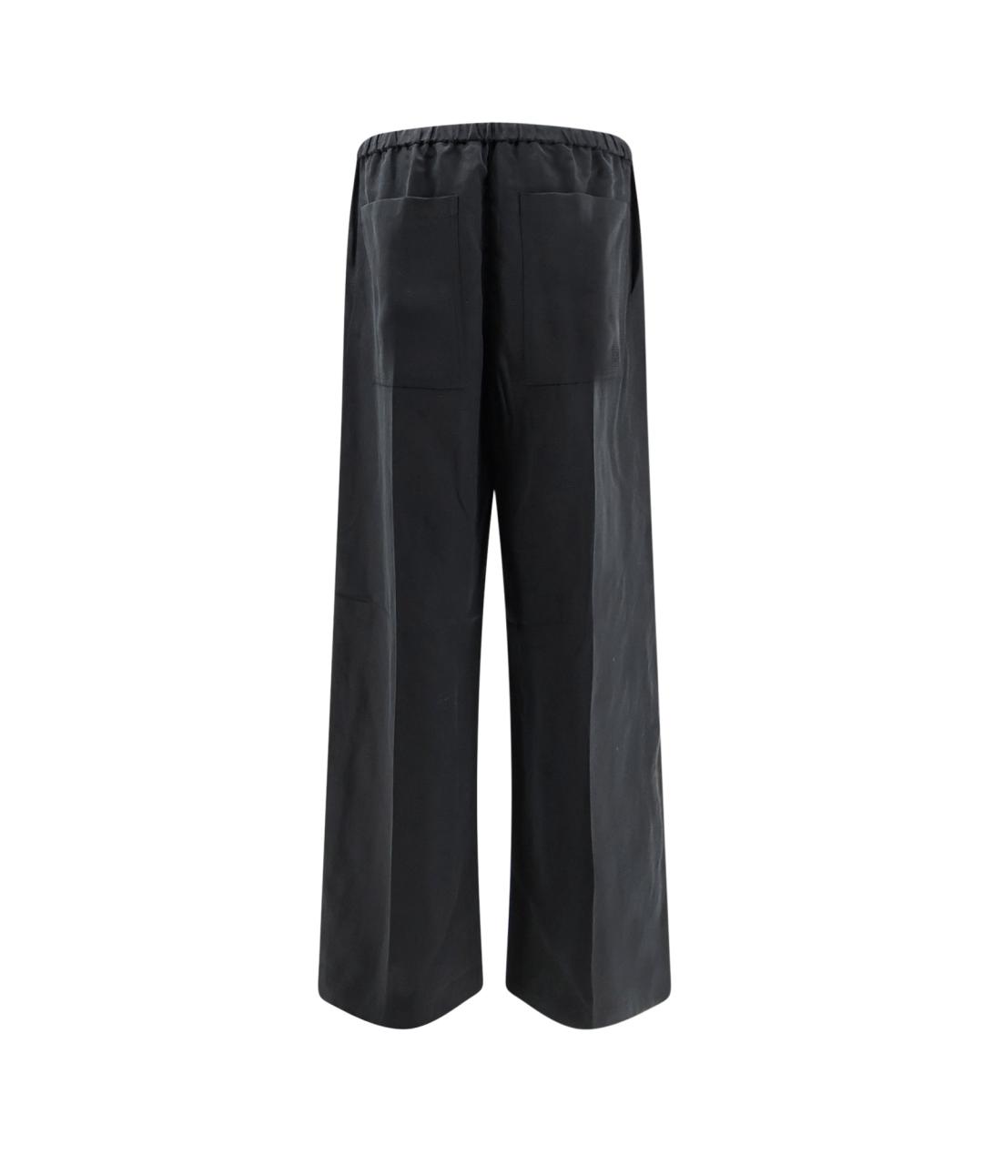 TOTEME Черные льняные прямые брюки, фото 2