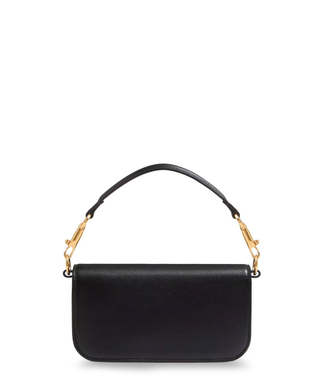 VALENTINO Черная кожаная сумка через плечо, фото 2
