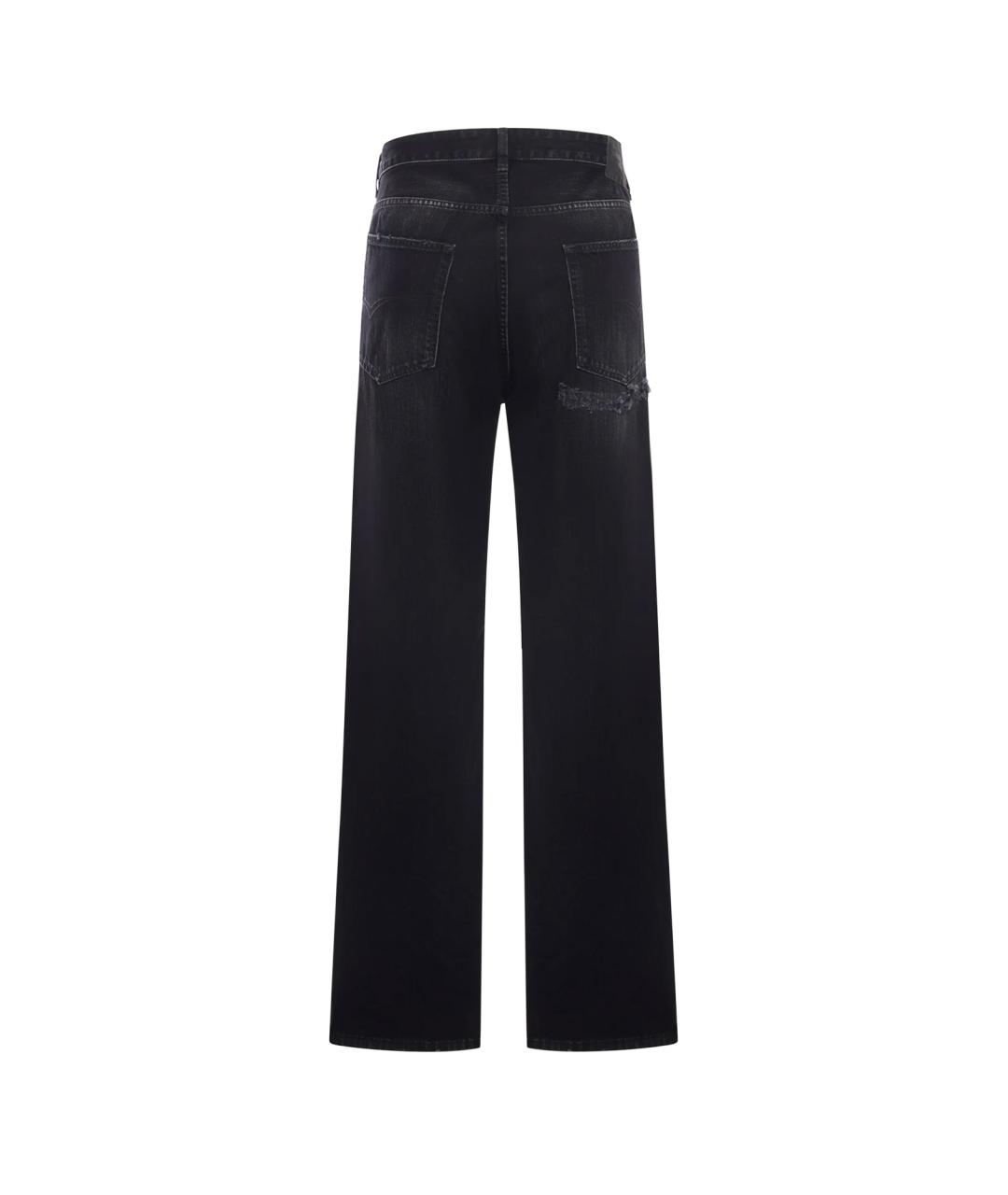 BALENCIAGA Черные хлопковые прямые джинсы, фото 2