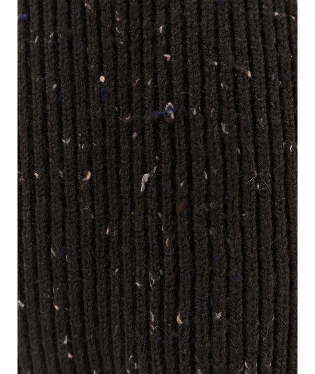 BOTTEGA VENETA Антрацитовая шерстяная юбка миди, фото 3