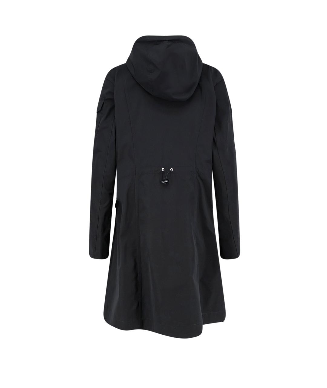 MONCLER Черный полиэстеровый тренч/плащ, фото 2