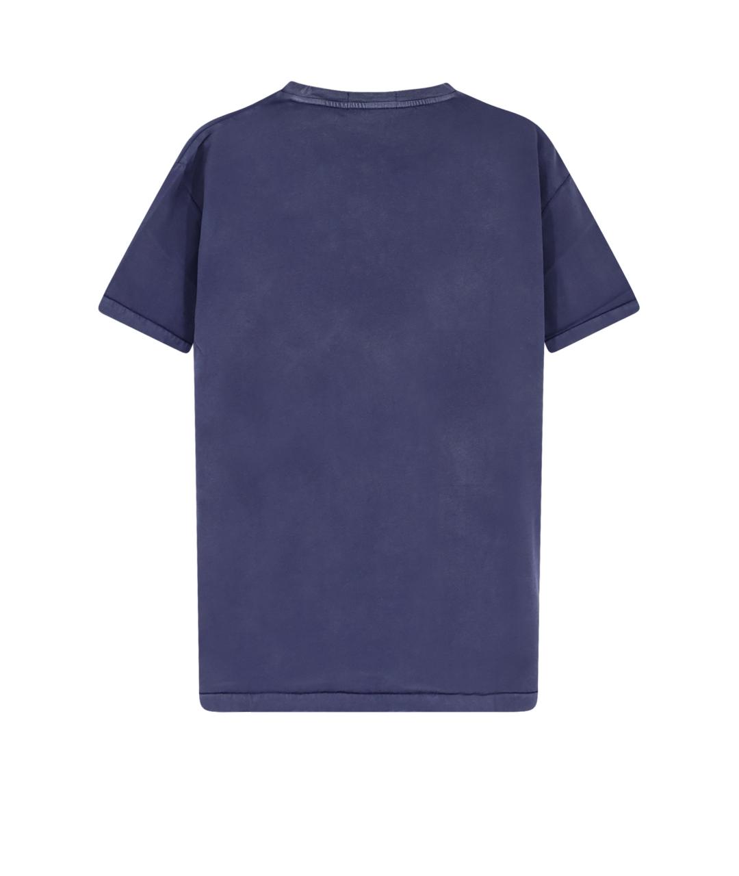 POLO RALPH LAUREN Синяя хлопковая футболка, фото 2