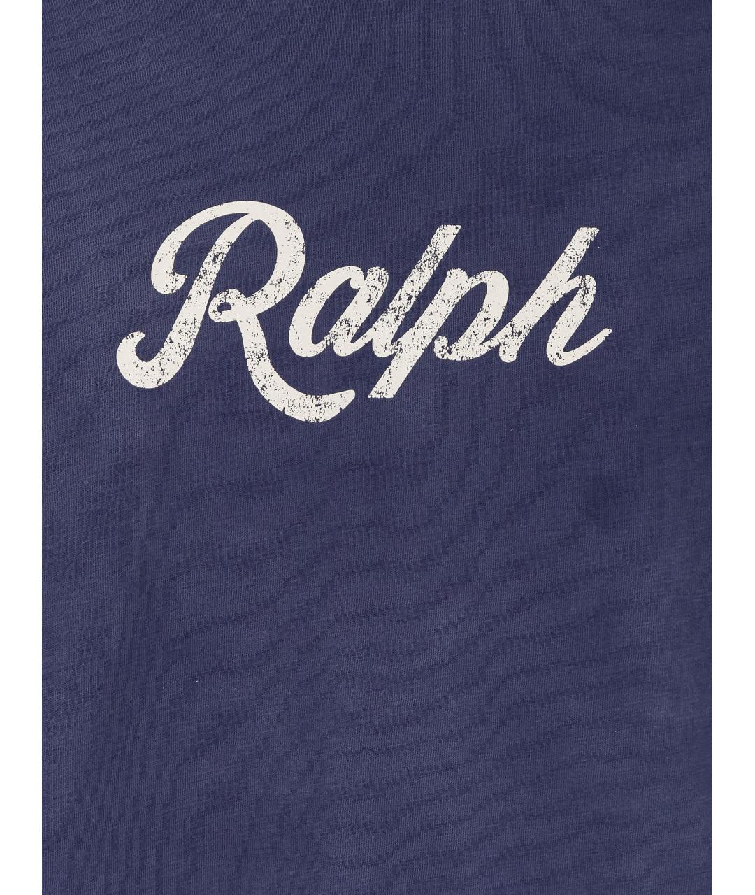 POLO RALPH LAUREN Синяя хлопковая футболка, фото 3
