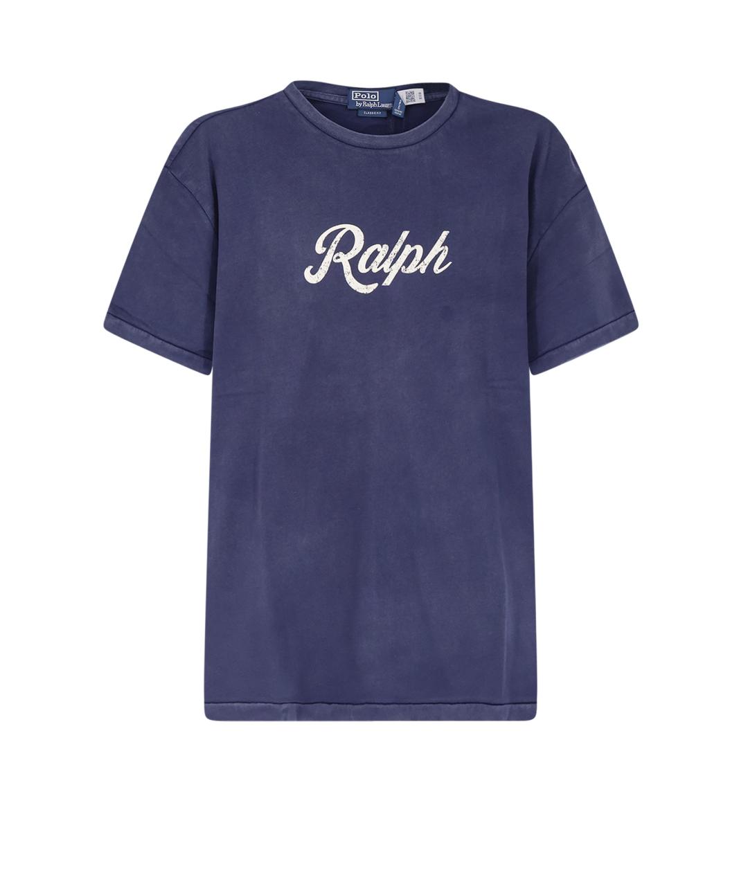 POLO RALPH LAUREN Синяя хлопковая футболка, фото 1