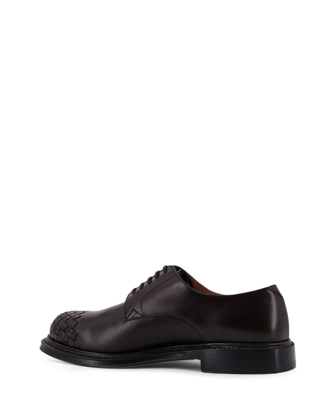 BOTTEGA VENETA Коричневые кожаные туфли, фото 3