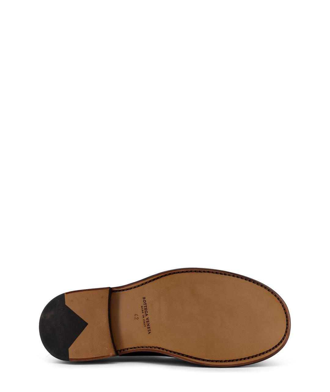BOTTEGA VENETA Коричневые кожаные туфли, фото 4