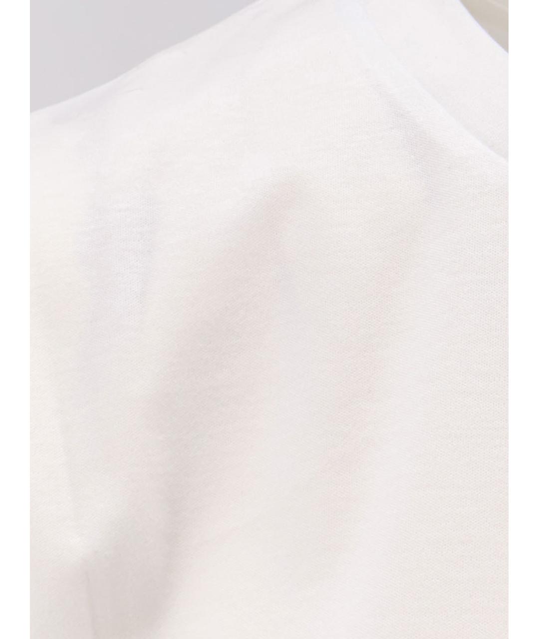 MAX MARA Белая хлопковая футболка, фото 3