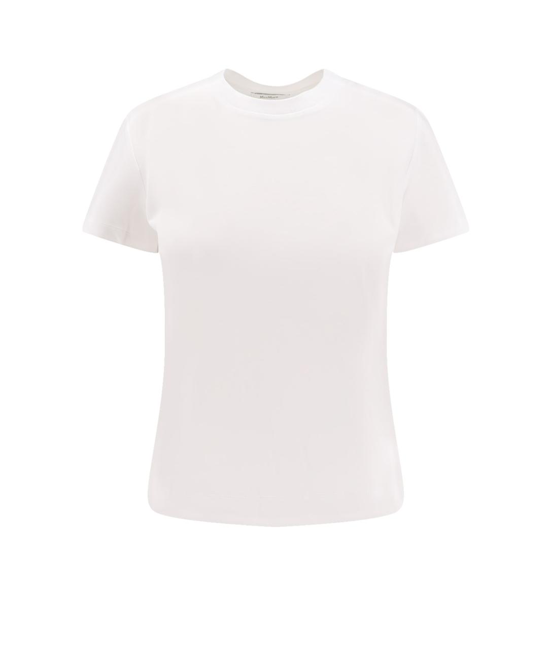 MAX MARA Белая хлопковая футболка, фото 1