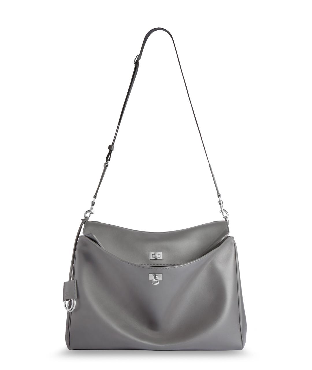 BALENCIAGA Серая кожаная сумка тоут, фото 1