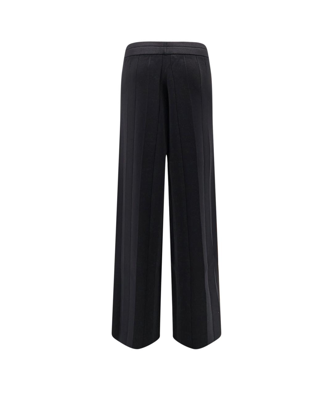MAX MARA Черные вискозные прямые брюки, фото 2