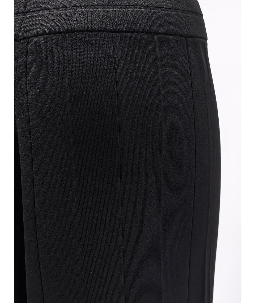 MAX MARA Черные вискозные прямые брюки, фото 3