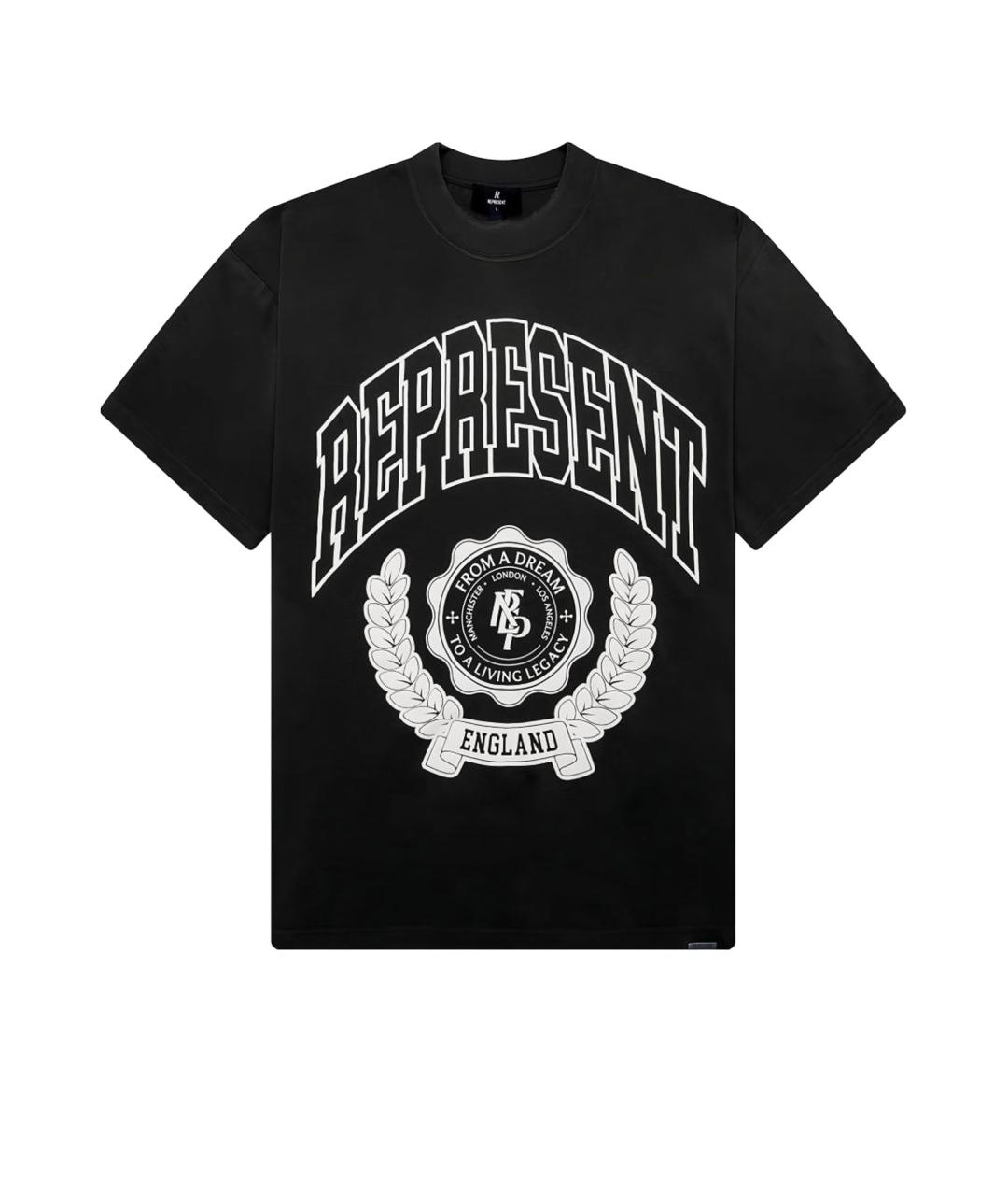 REPRESENT Черная хлопковая футболка, фото 1