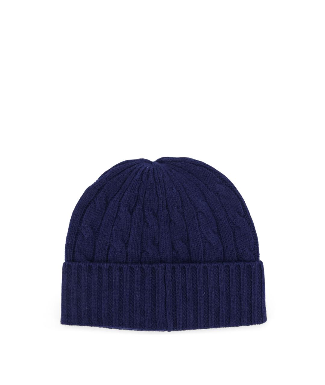 POLO RALPH LAUREN Синяя шерстяная шапка, фото 2