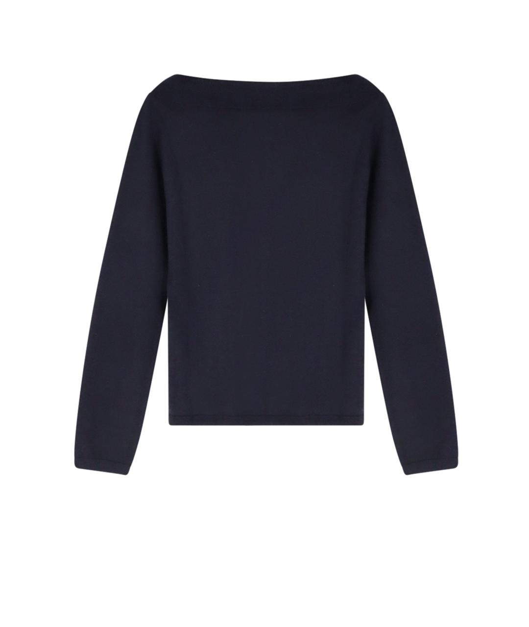 MAX MARA Темно-синий кашемировый джемпер / свитер, фото 2