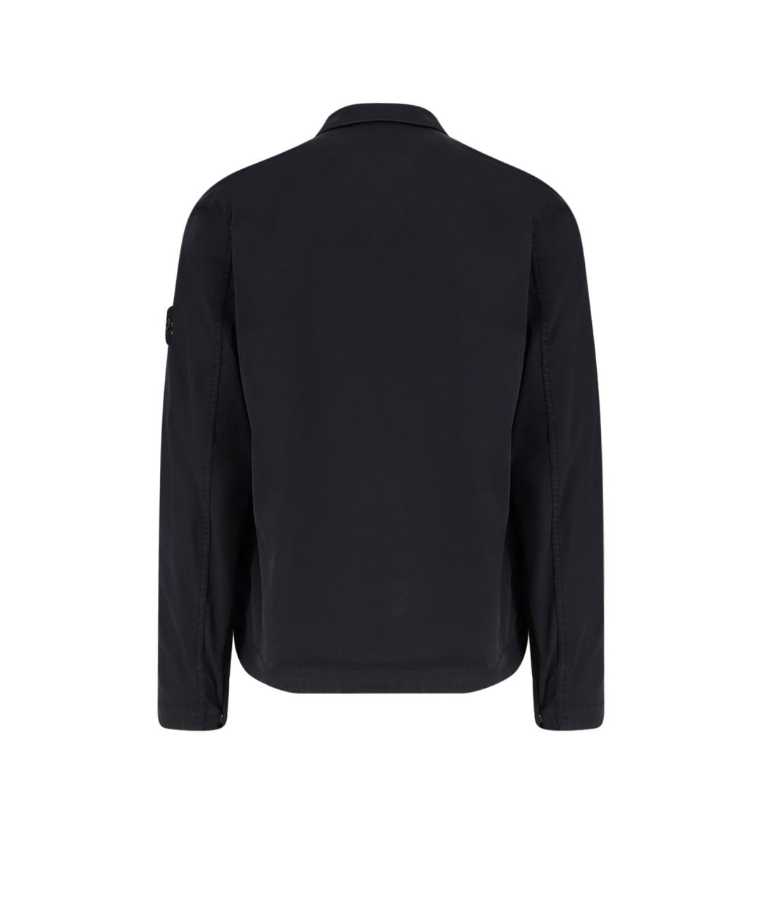 STONE ISLAND Черная хлопковая кэжуал рубашка, фото 2