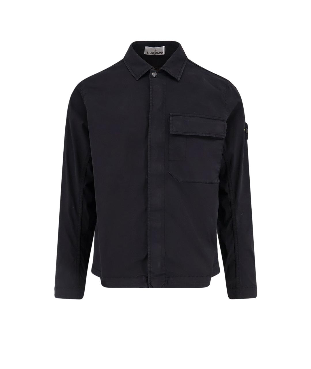 STONE ISLAND Черная хлопковая кэжуал рубашка, фото 1