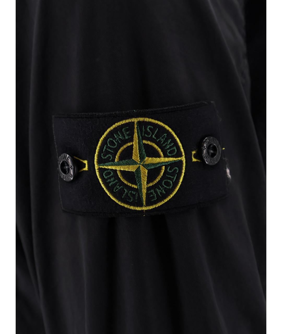 STONE ISLAND Черная хлопковая кэжуал рубашка, фото 3