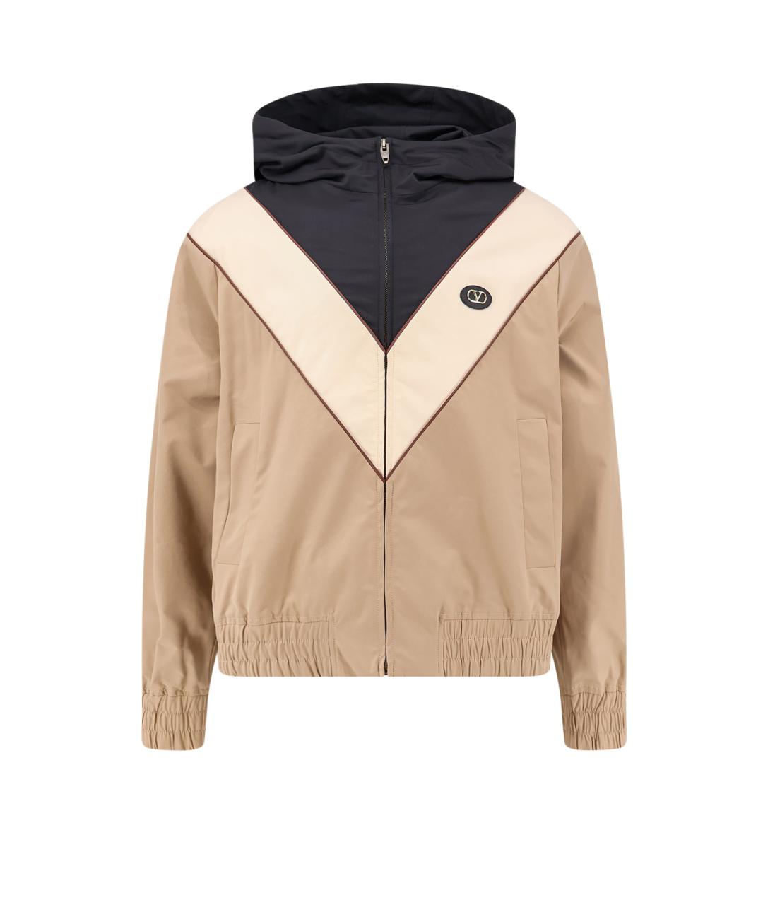 VALENTINO Бежевая полиэстеровая куртка, фото 1