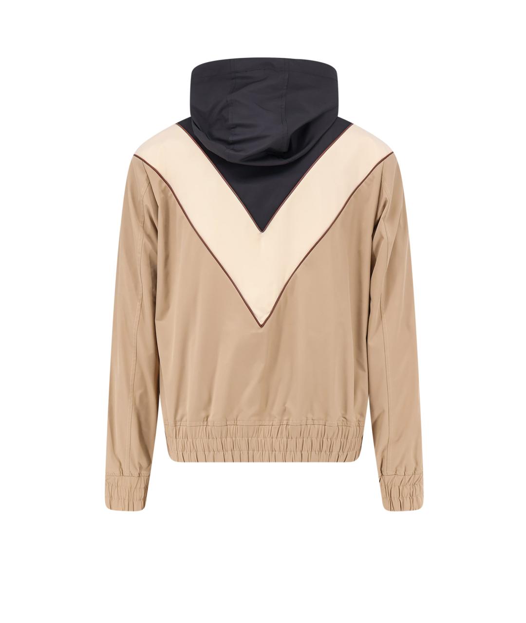 VALENTINO Бежевая полиэстеровая куртка, фото 2