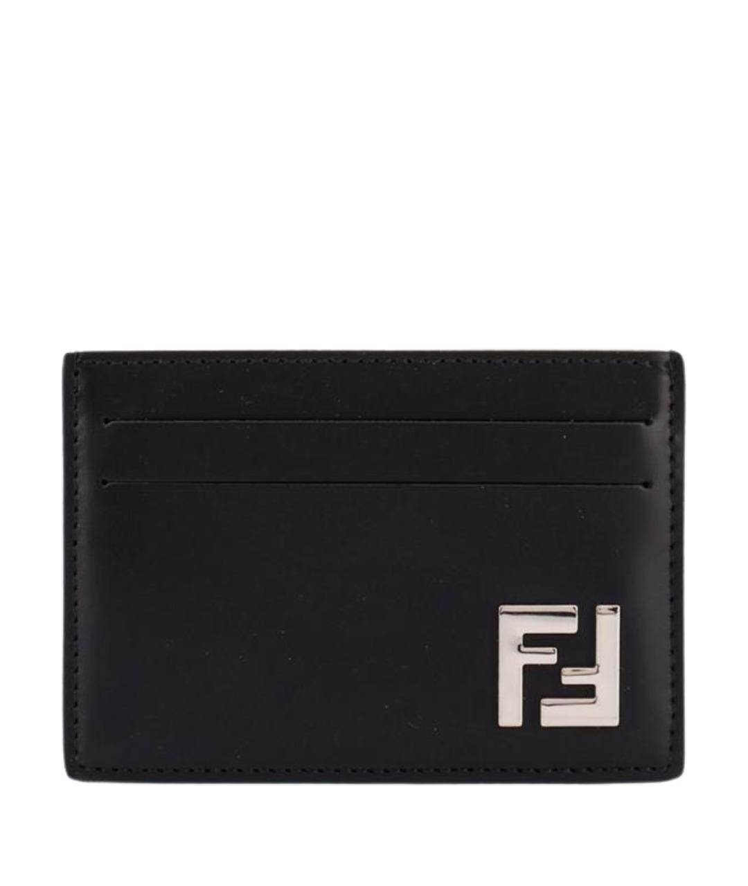 FENDI Черный кожаный кардхолдер, фото 1