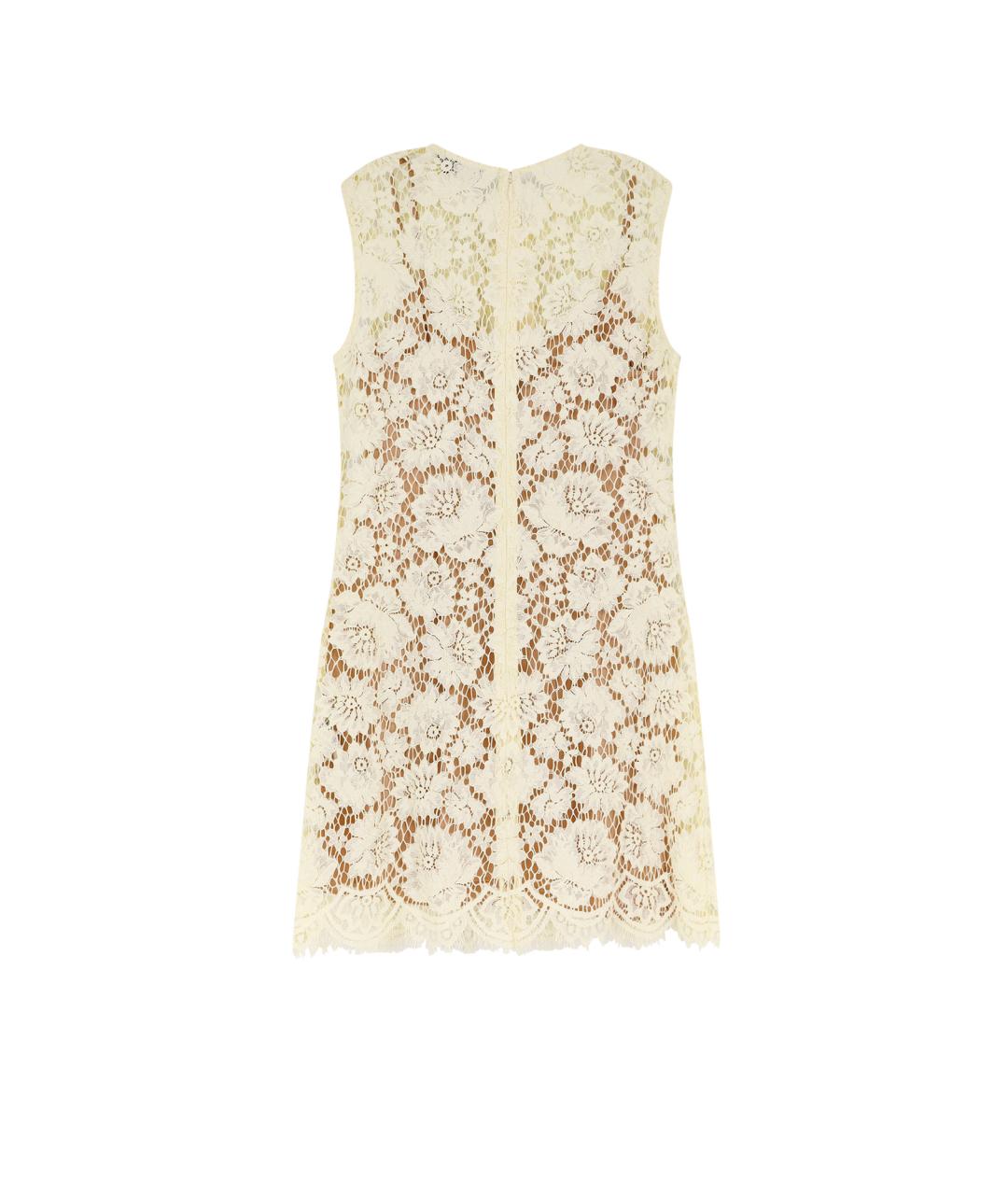 SELF-PORTRAIT Желтое полиамидовое повседневное платье, фото 2