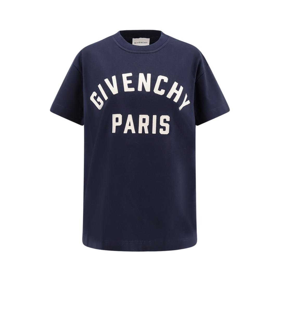 GIVENCHY Синяя хлопковая футболка, фото 1