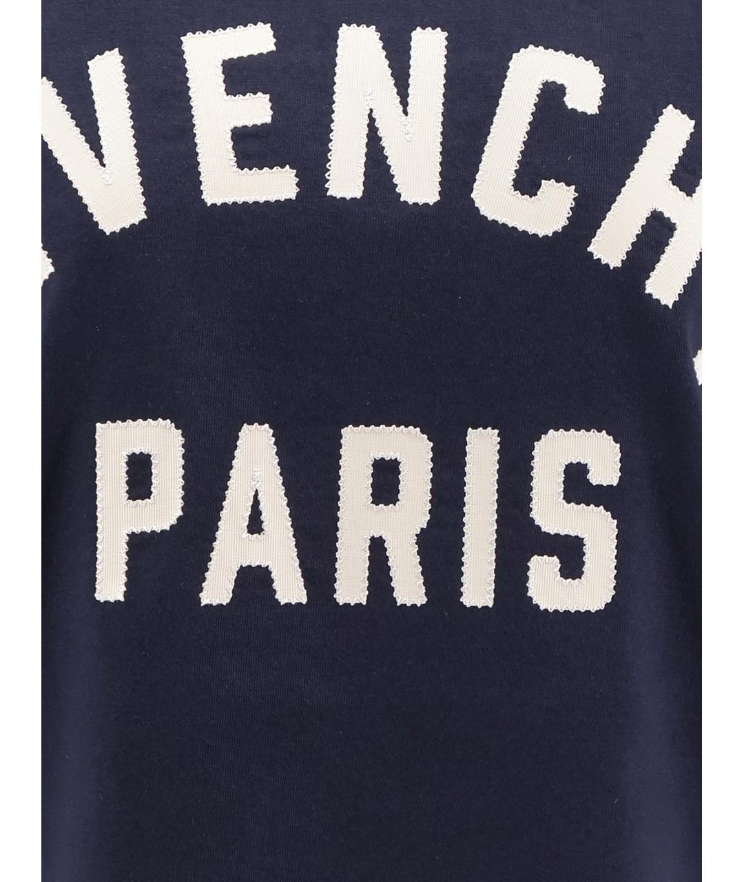 GIVENCHY Синяя хлопковая футболка, фото 3