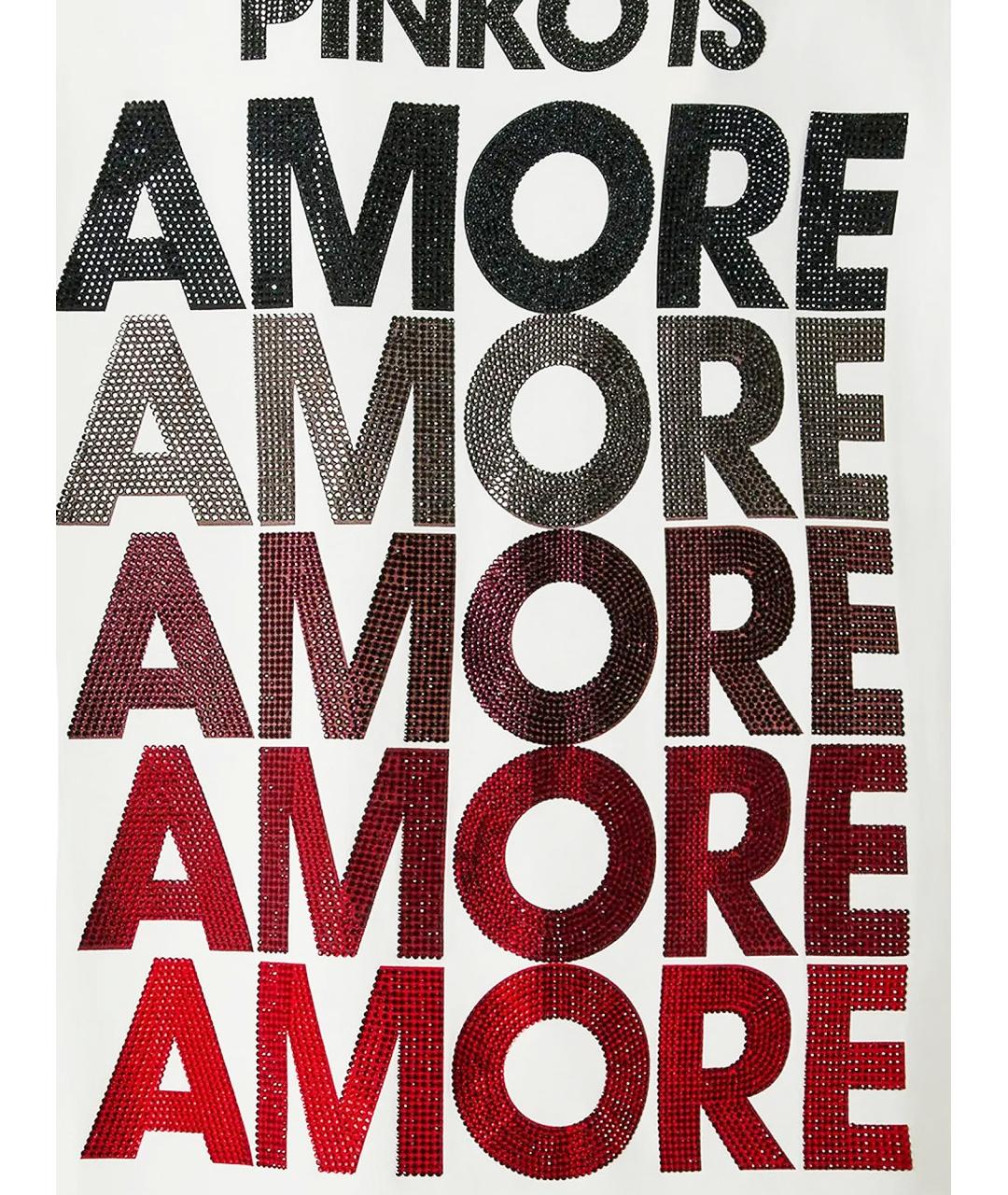 PINKO Белая хлопковая футболка, фото 3